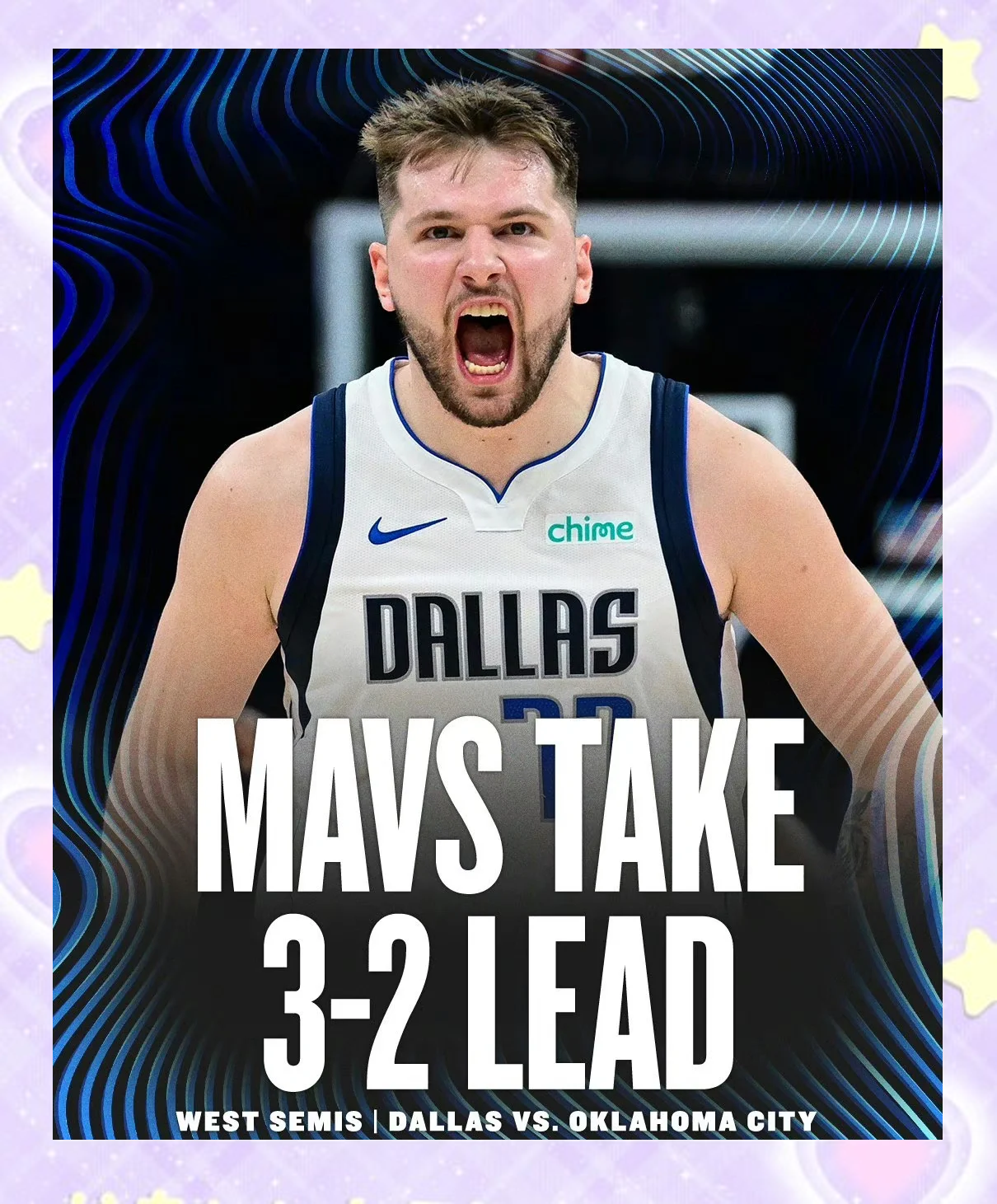 独行侠横扫掘金，东契奇砍下三双数据